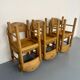 Set of 6 solid pine chairs in Scandinavian design by Reiner Daumiller.