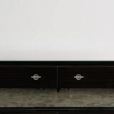 Comò Cassettiera In Ebano Macassar E Specchio Cubic Design Modern 70