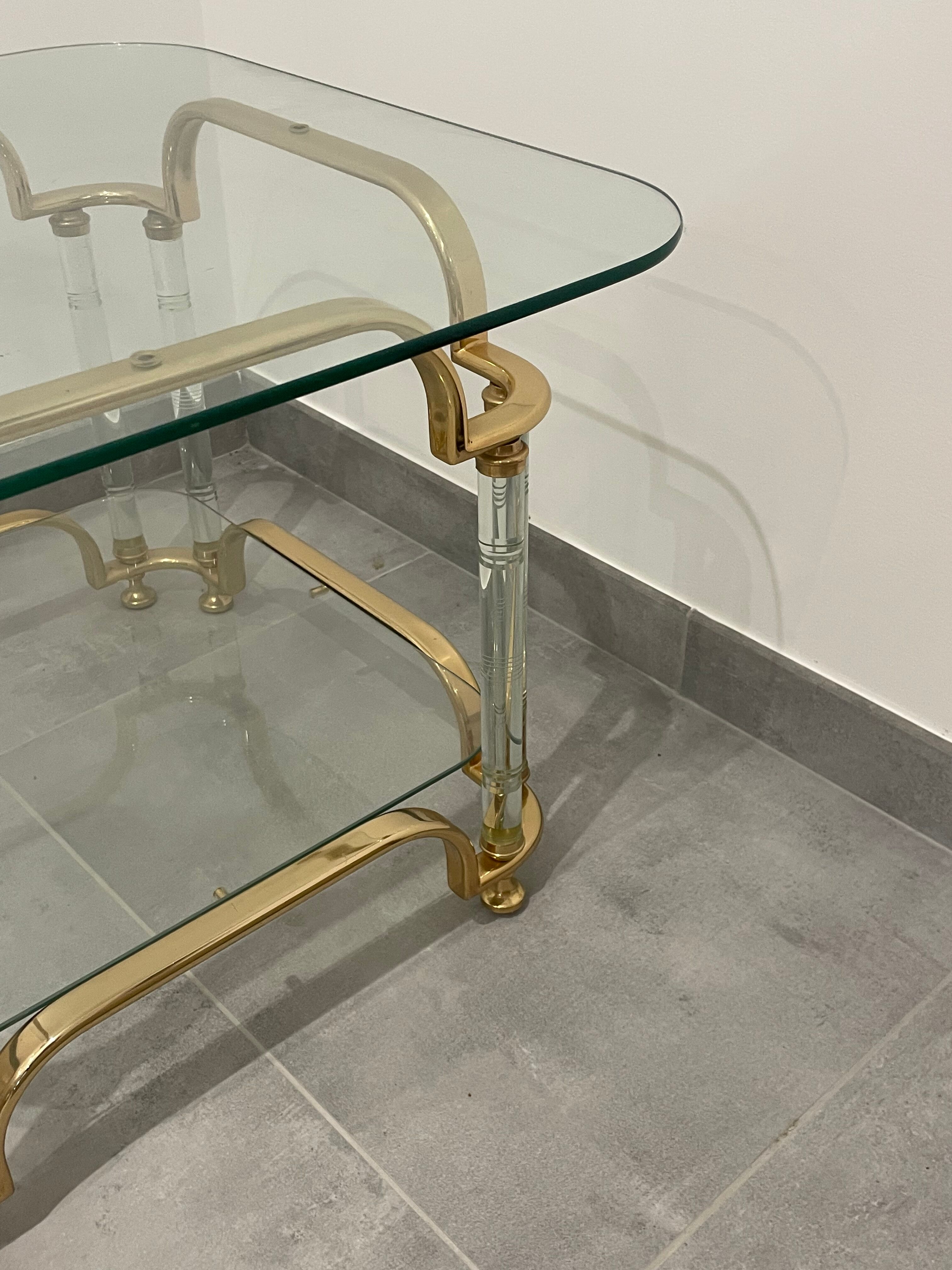 Coffee table Hollywood Regency, Italian of the 70s