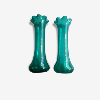 Paire de vases en verre