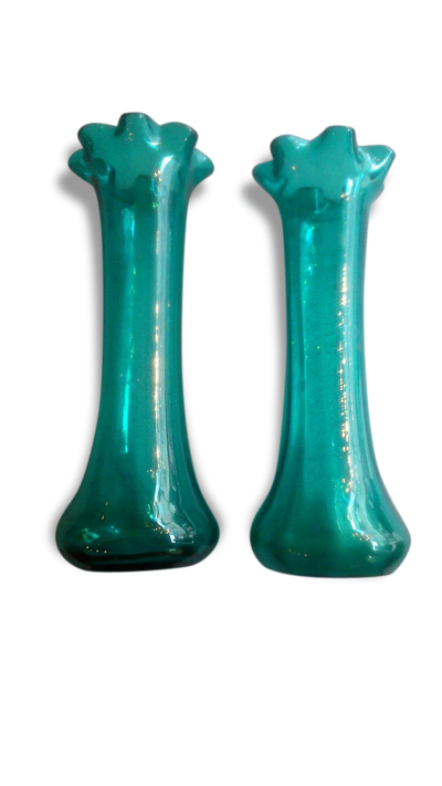 Paire de vases en verre