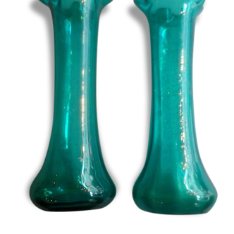 Paire de vases en verre