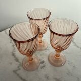 Set of 3 Rosaline stem glasses