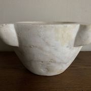 19th-century neo-classical mortar in XXL white marble
