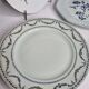 Set of 6 decorative French porcelain plates, floral and traditional designs, 25 cm