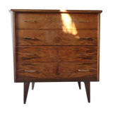 Compass feet chest of drawers