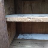 Old rustic Parisian wardrobe patinated white in oak and fir