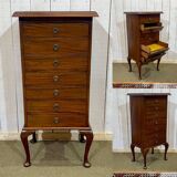 English mahogany music cabinet, early 20th century