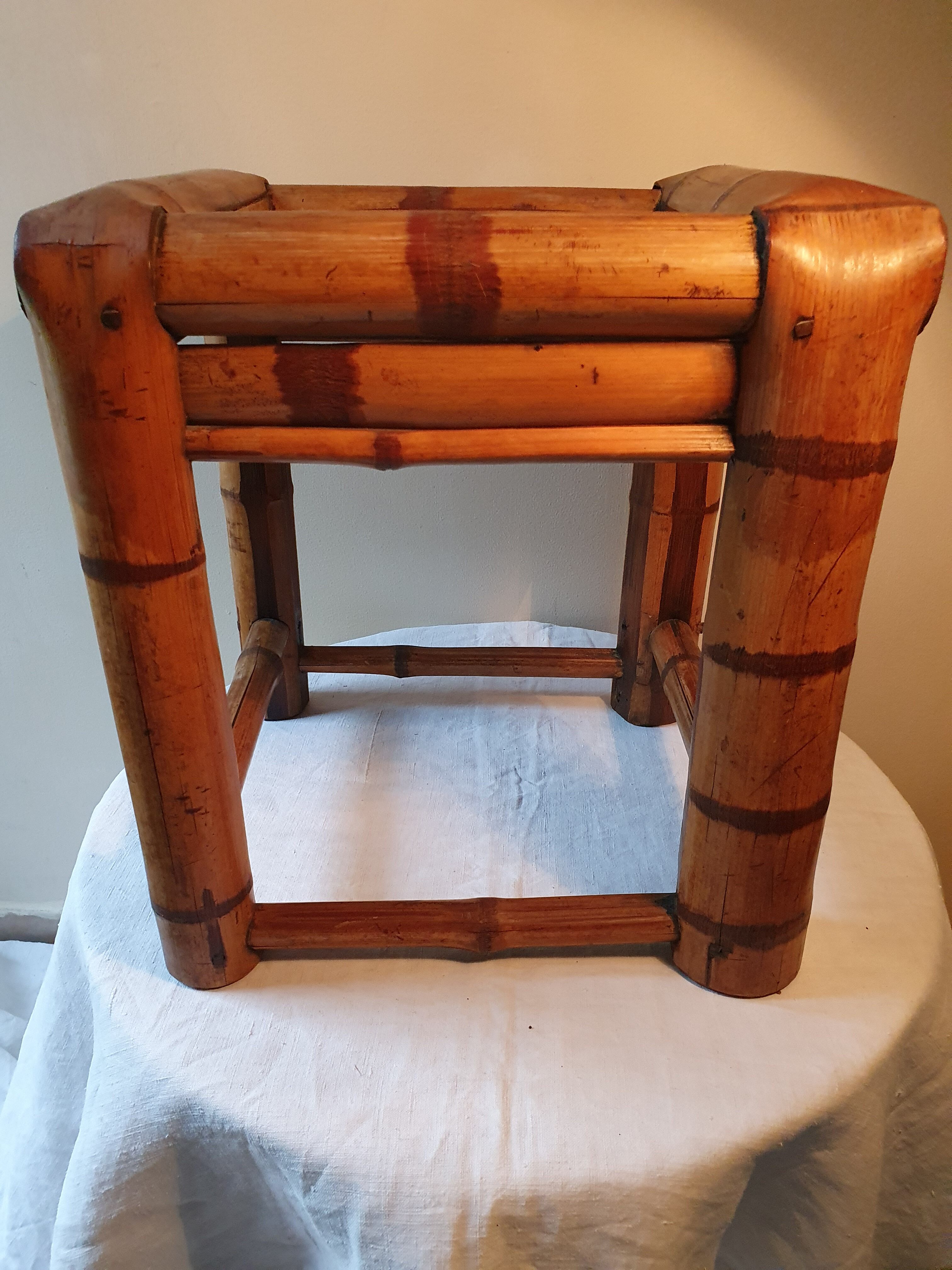 Bamboo side table