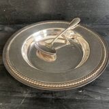 Silver plate and spoon, Orfèvrerie Saint Médard, Paris, 1950