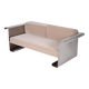 Aluminum and mohair sofa, 1970s