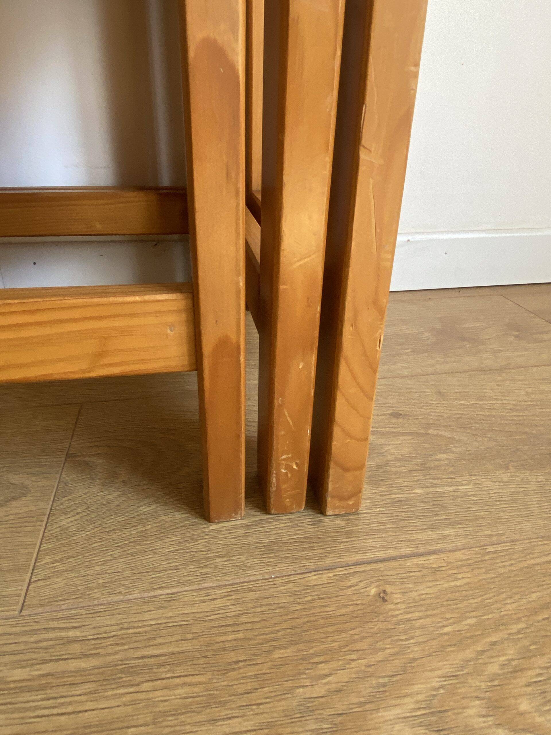 Trio of 80s pine nesting tables
