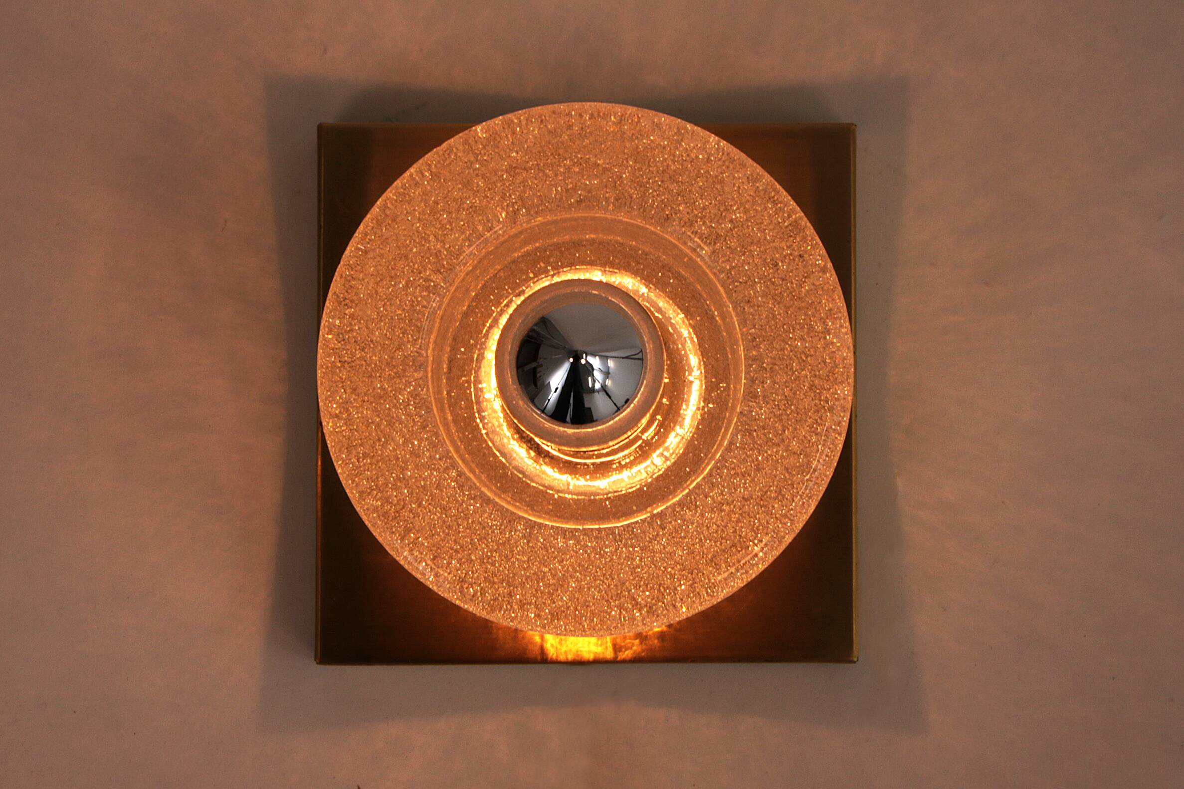 Peill & Putzler Cube Wall Lamp Ice Glass - Vintage Space Design