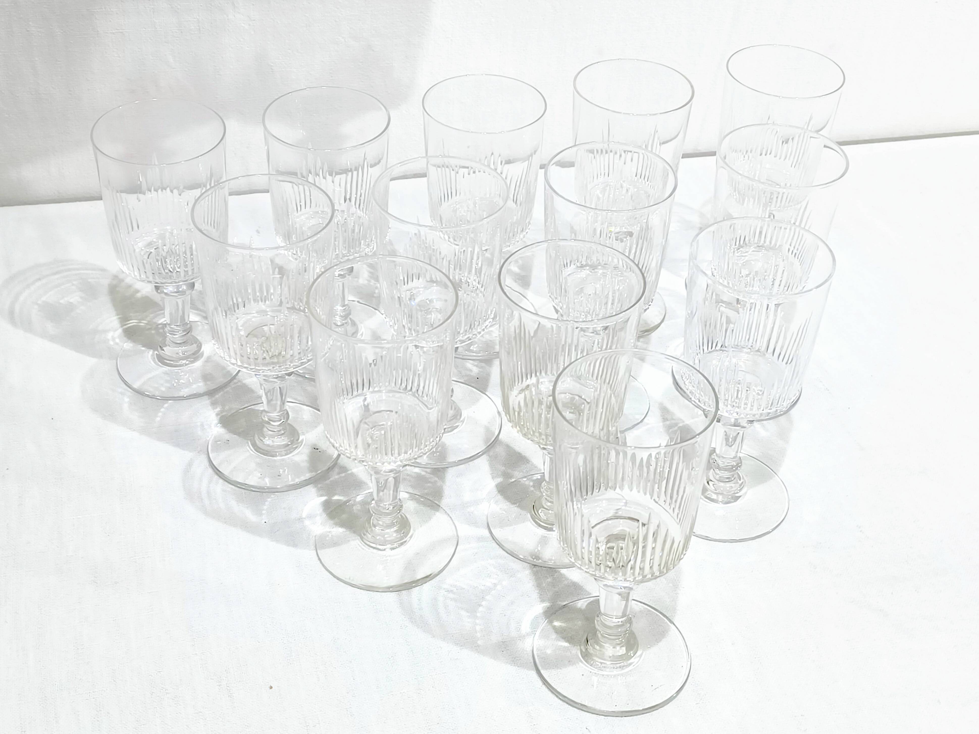 13 crystal white wine glasses