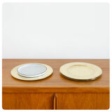 6 Stelton DLG solid brass under plates, French work - Circa 1960.