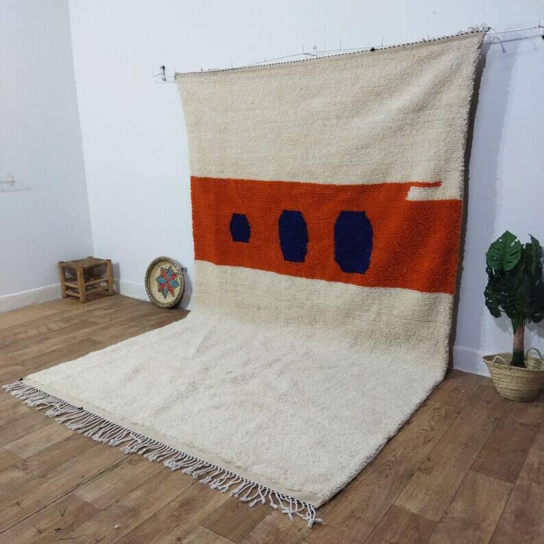 Moroccan wool rug 270cm x 140cm