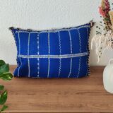 Berber cushion kilim green white