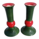 Pair of earthenware candlesticks from the brand: LR