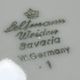 2 flat plates in white porcelain Seltmann Weiden, Bavaria, W. Germany