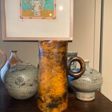 Orange pitcher in ceramic Jacques Blin