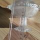Bonbonnière sur pied en verre moulé – Décor texturé vintage