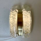 Appliques en verre et laiton par Doria, années 1960