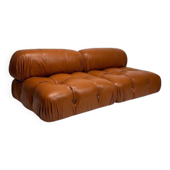 Camaleonda Lounge Chairs in Cognac Leather by Mario Bellini for B&B Italia, 1973, Set of 2