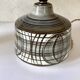 Earthenware lamp, braided fabric cable, 70s