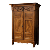 Armoire Empire en noyer massif,  France, milieu du XIXe siècle