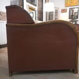 Leather art deco sofa