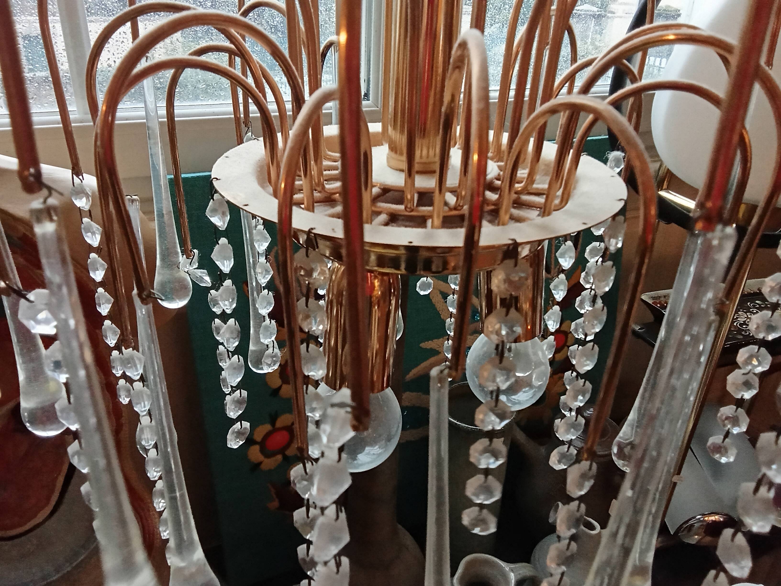 Antique Murano water droplet chandelier