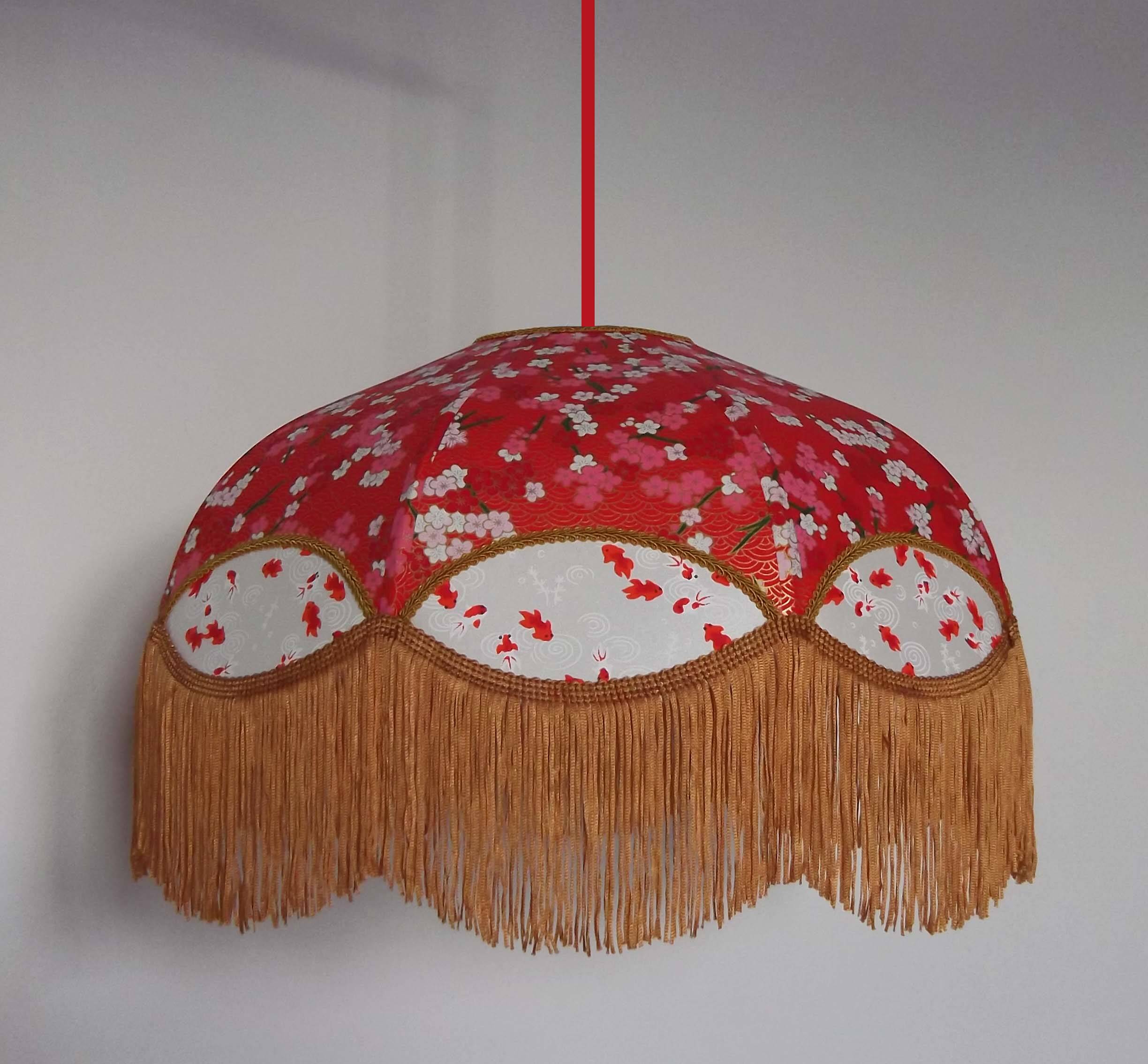 Retro Japanese paper pendant light "Vimala"