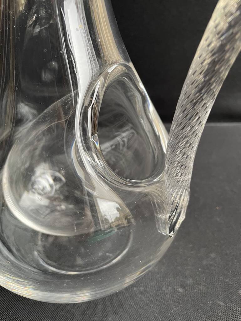 Orangeade pitcher with ice bag – Plain crystal – 19th century