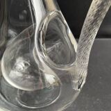 Orangeade pitcher with ice bag – Plain crystal – 19th century