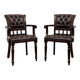 Ensemble de chaises de bureau anglaises bordeaux