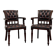 Ensemble de chaises de bureau anglaises bordeaux