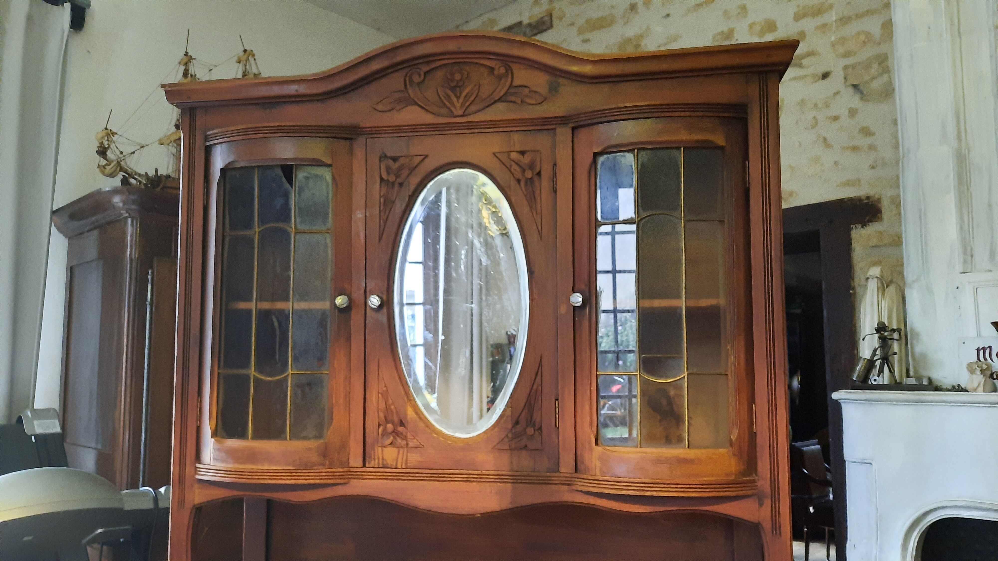 Two-body art deco style sideboard