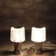 Paire de lampes de chevet en verre par Kamenicky Senov, Tchécoslovaquie années 1970