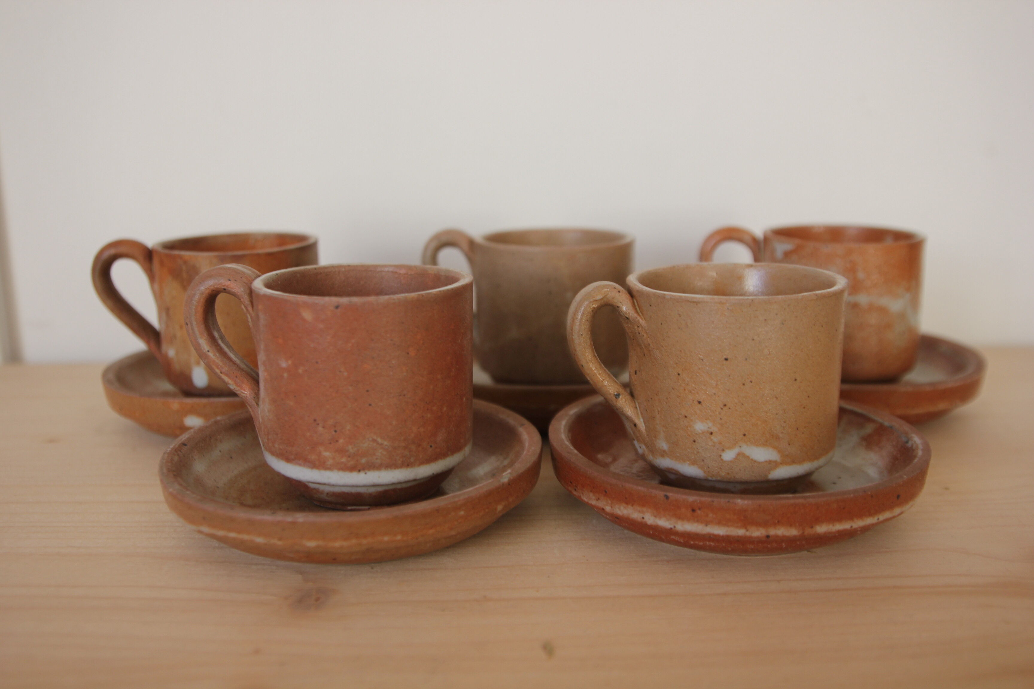 Set of 5 sandstone cups