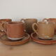 Set of 5 sandstone cups