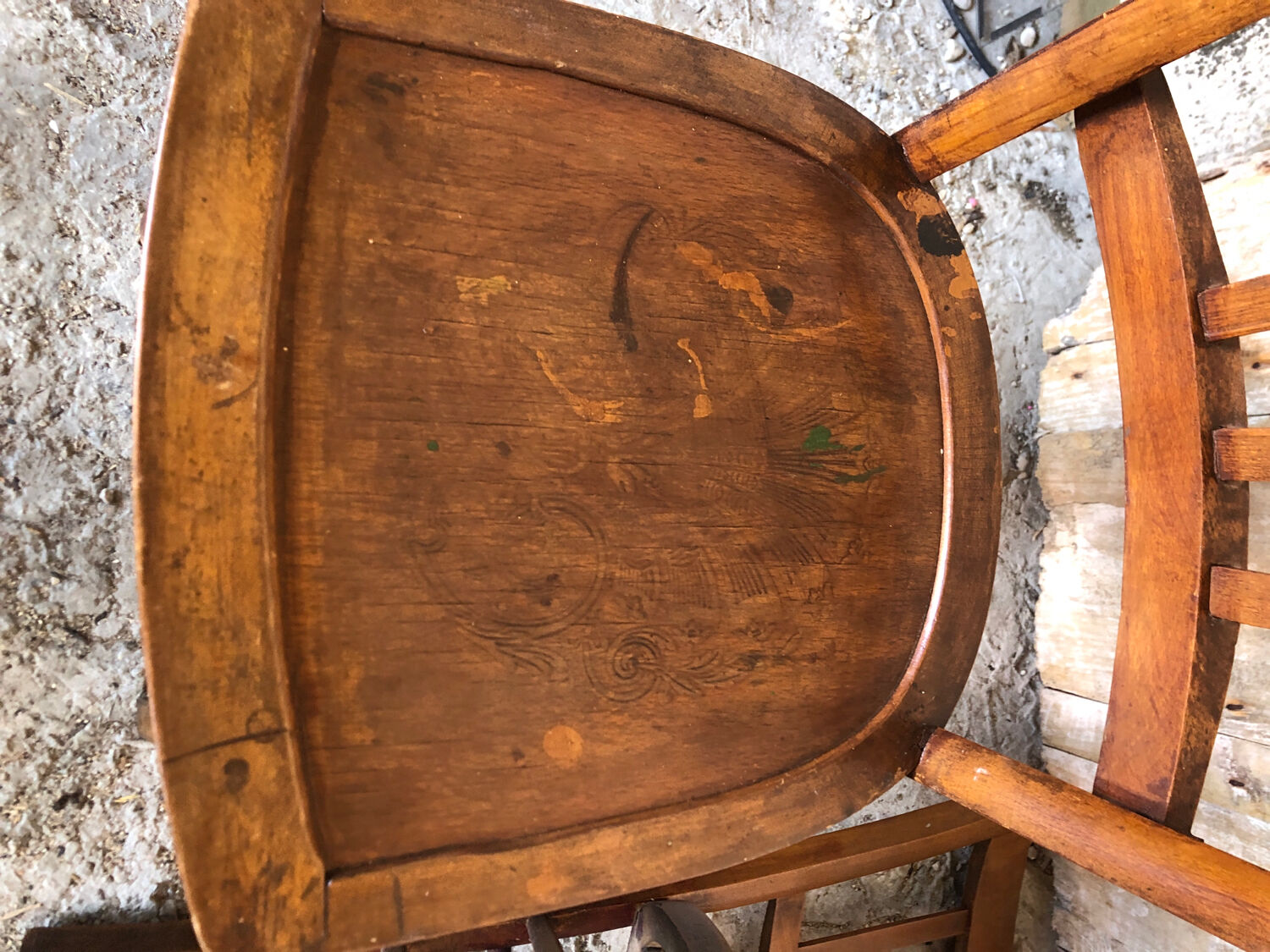Pair of bistrot chair luterma vintage wood