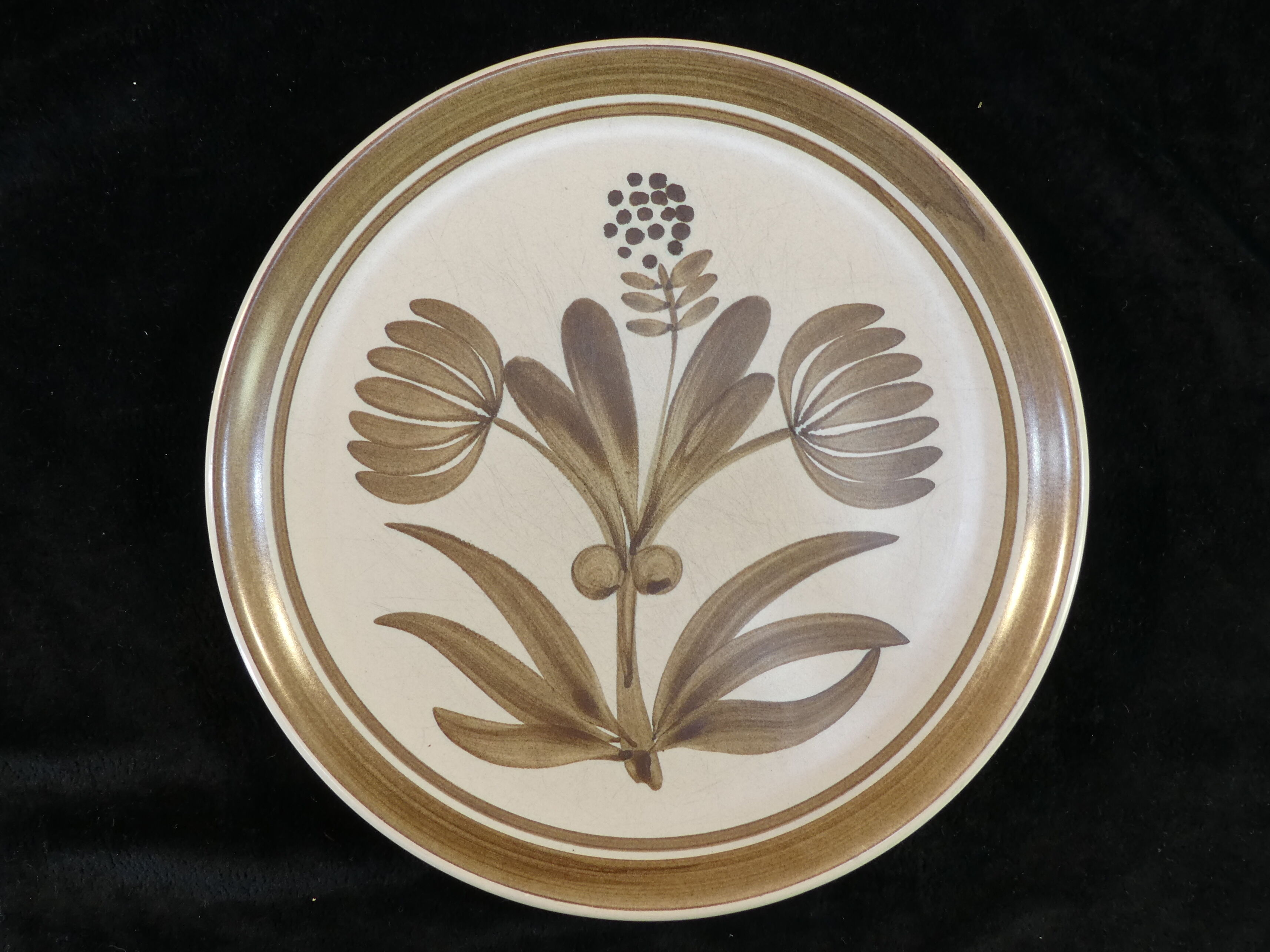 6 flat plates vintage flower decoration Lonchamp