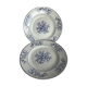Paire assiettes Terre de Fer St Amand marine et blanc