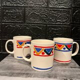 3 vintage Mobil cups
