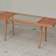 Table basse en bois, métal et verre par Jitona 1960