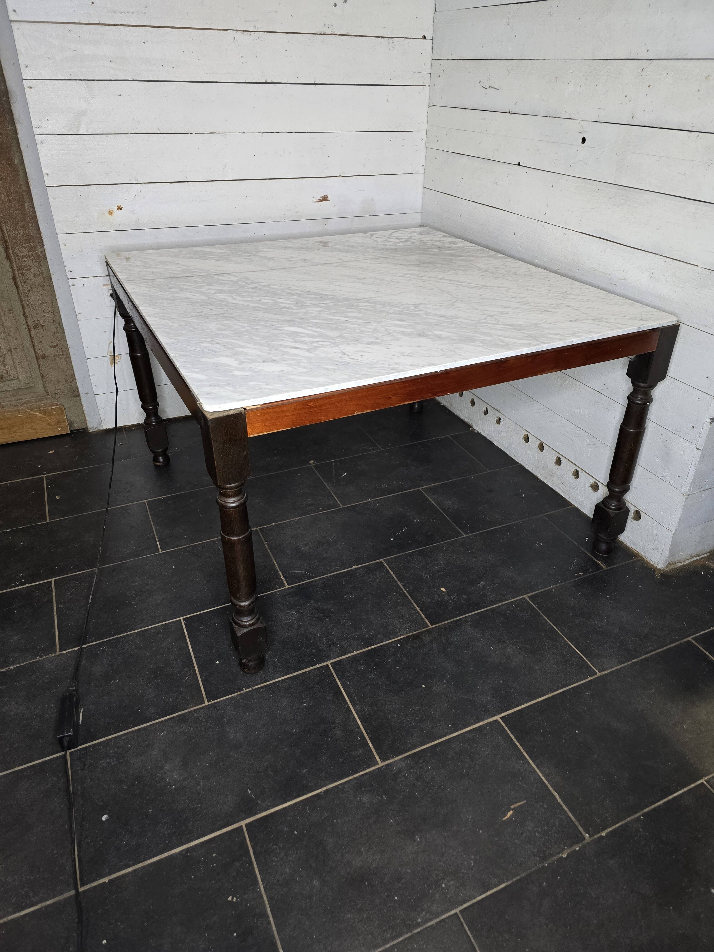 Marble dining table, 120cm × 120cm W×L