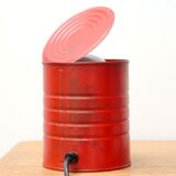 Red tin can lamp, 80s