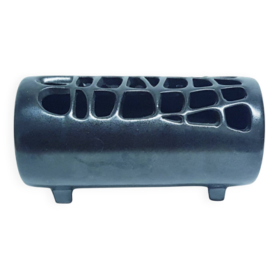 Vase à pied brutaliste du milieu du siècle