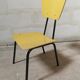 Yellow Jacques HITIER chair, vintage 50s