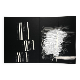 Hans hartung, farandole iii, 1977 (rmm 307). lithographie originale signée au crayon blanc